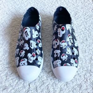 Disney x Native Shoes Jefferson, Mickey Face on Black Background, Mens 11